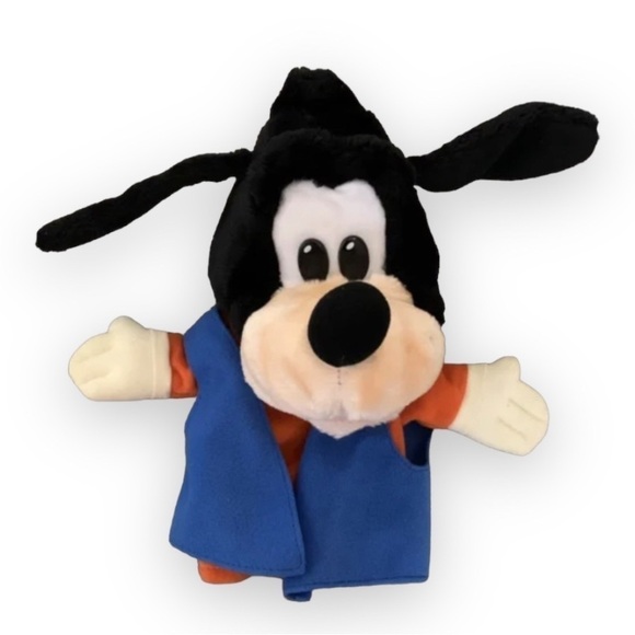 Walt Disney Goofy Set: Vintage Applause 11” Plush Hand Puppet & Ceramic Coaster - Picture 5 of 15